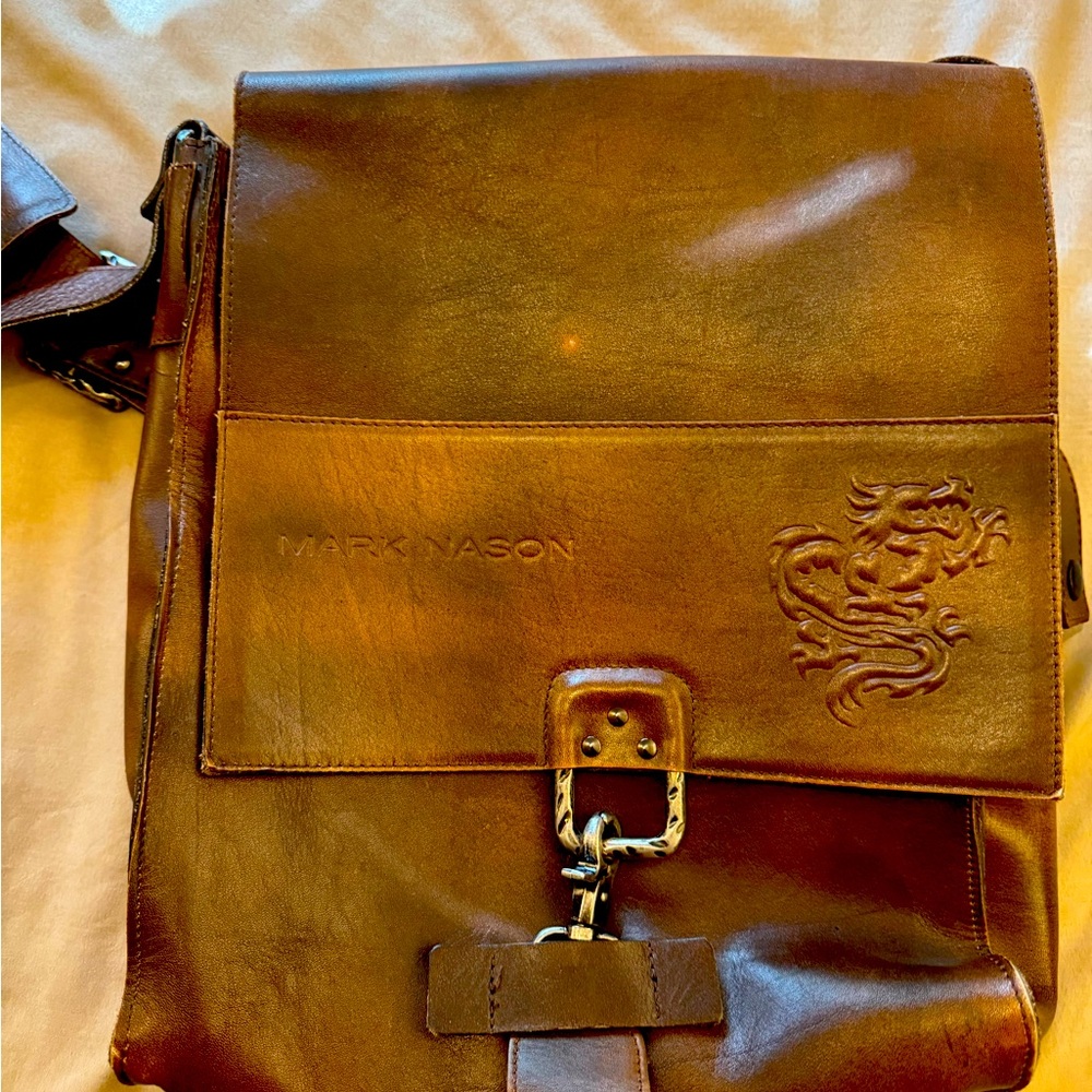 Limited edition collectable italian Leather Mark Nason Messenger Bag.
